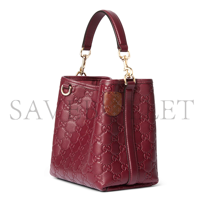 GUCCI GG EMBLEM SMALL BUCKET BAG 815118 (19*18*11cm) GUCCI GG EMBLEM SMALL BUCKET BAG 815118 (19*18*11cm)